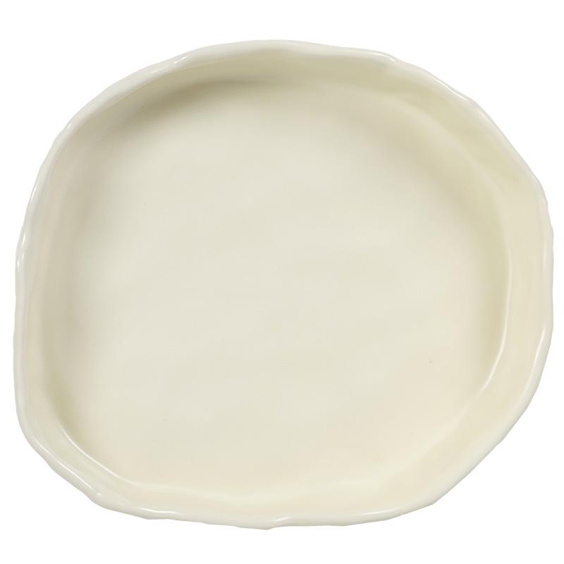 Ins Style Irregular Plate Simple Household Dish Ceramic Highend Feeling Matte Pasta Plate