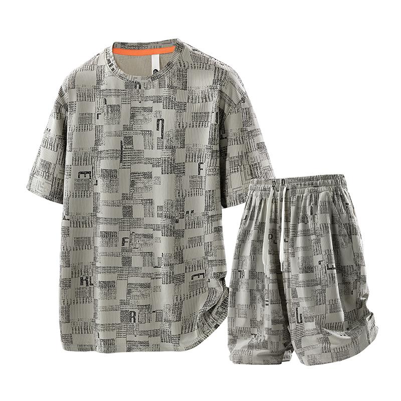 Summer Men's Tracksuits Sets Plus Size 8xl Fashion Casual Quick Dry T-Shirts Shorts Suits Male Oversized 7xl 6xl Sportswear