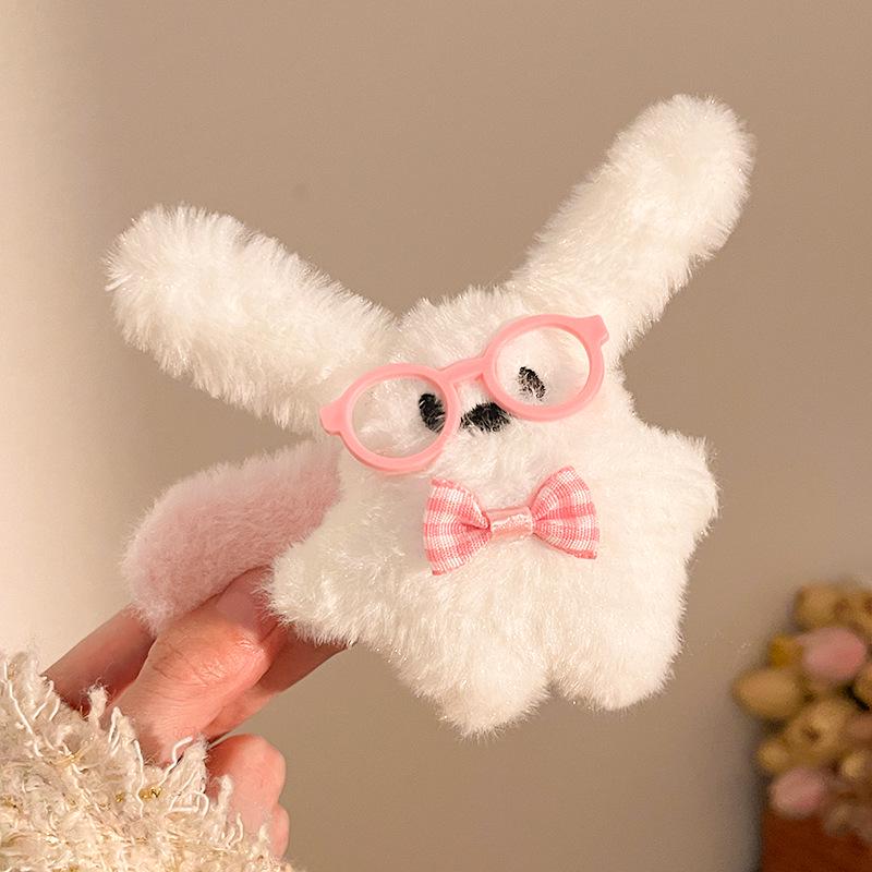 Cute Cartoon Plush Heart Hair Clip – Girly Side Bangs Bendy Accessory