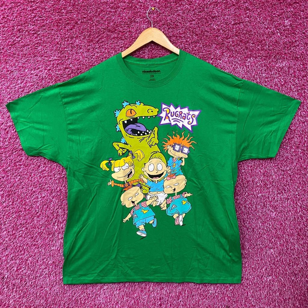 Nickelodeon Rugrats with Reptar 100% Cotton T-shirt Mens Tees Top