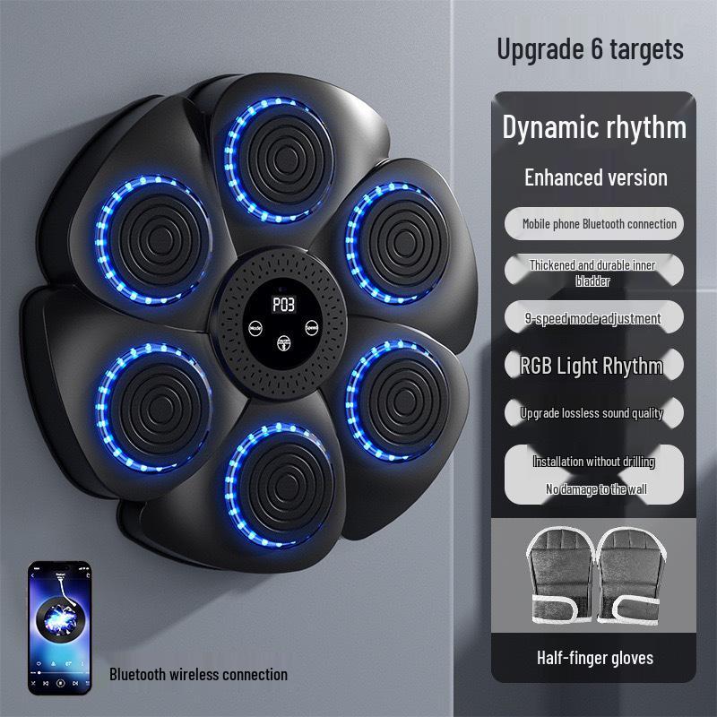 Smart Music Boxing Machine: Adult & Kids Electronic Punching Wall Target for Stress Relief & Reaction Training