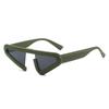 Y2K Unisex Sunglasses Trend Geometric Triangle for Women Men Transparent Frame Streetwear Shades with UV400 PC Lens