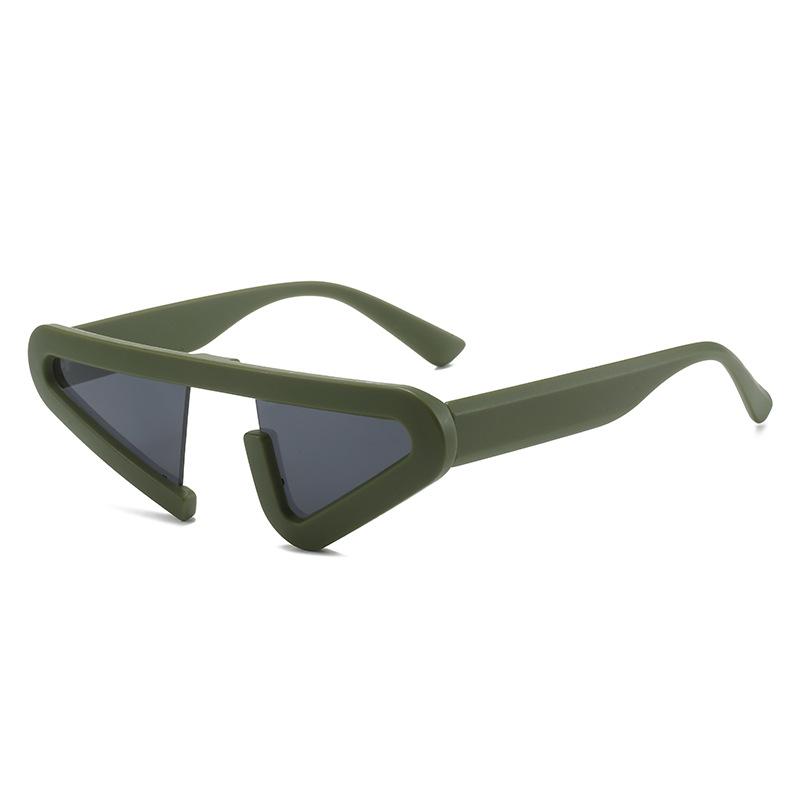 Y2K Unisex Sunglasses Trend Geometric Triangle for Women Men Transparent Frame Streetwear Shades with UV400 PC Lens