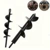 2 Garden Plant Auger Bits, Black Hex Drive Cement Board Auger Bits for Planting, Solid Auger Bit Planter, Auger Storage Case