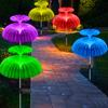 6 STÜCK Outdoor LED Solarwegleuchten Wasserdicht Quallen Dekoration Garten Rasenleuchten 7 Farbwechsel Hof Gehweg Terrasse Solarlampe