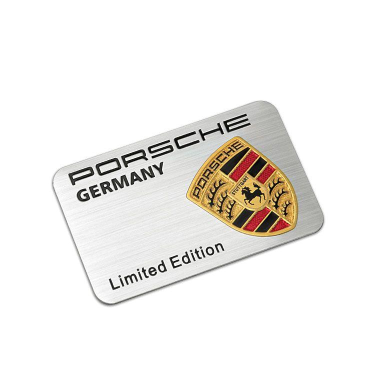 Car Styling 3D Sticker Aluminum Badge Car Body Stickers Decals For Porsche 911 Cayenne Carrera 928 Panamera Boxster Macan 918