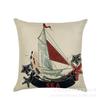 Sailing Marine Element Polyester Pillowcase Sofa Cushion Waist Pillowcase Home