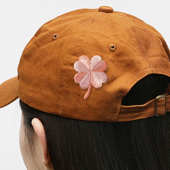 Embroidered Patch Four Leaf Clovers Iron-on Patch Self Adhesive Clovers Embroidered Appliques DIY