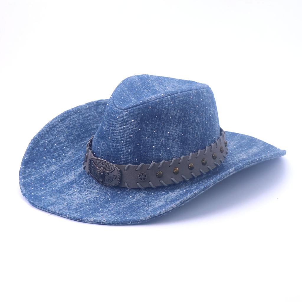 New spring and summer men's and women's peach heart top hard cowboy hat jazz hat ethnic style western cowboy hat