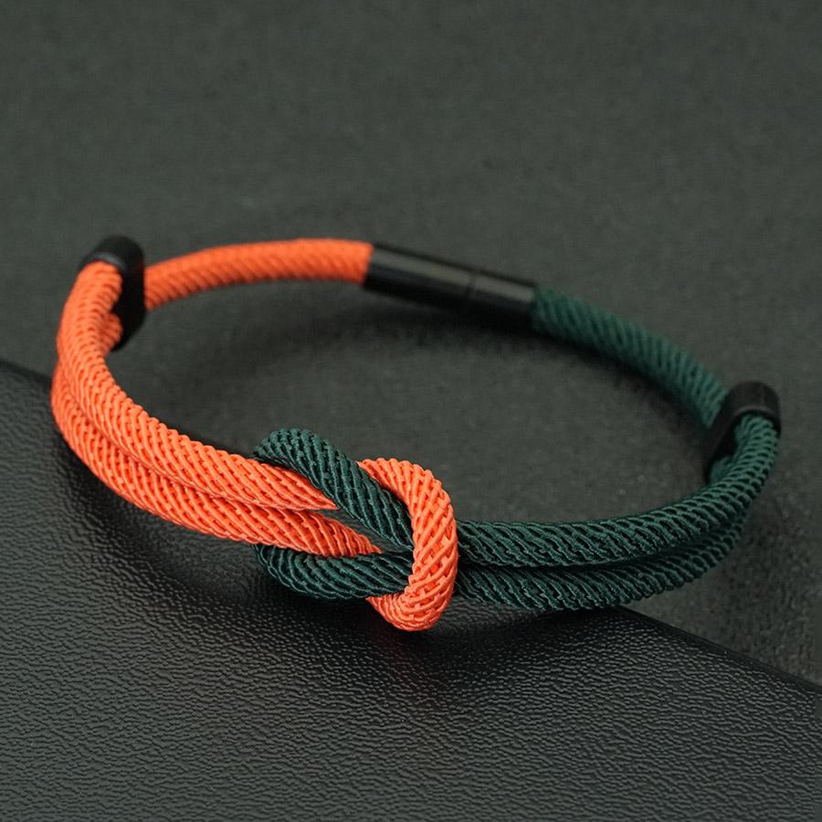 

New Double Layer Love Knot Couple Bracelet Handmade Braided Nylon Rope Adjustable Friendship Braclet Hand Jewelry For Men Women