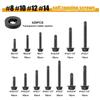 840pcs 410 Stainless Steel Self Drilling Screws Hex Washer Head Hex Nut Washer Kit  For Car