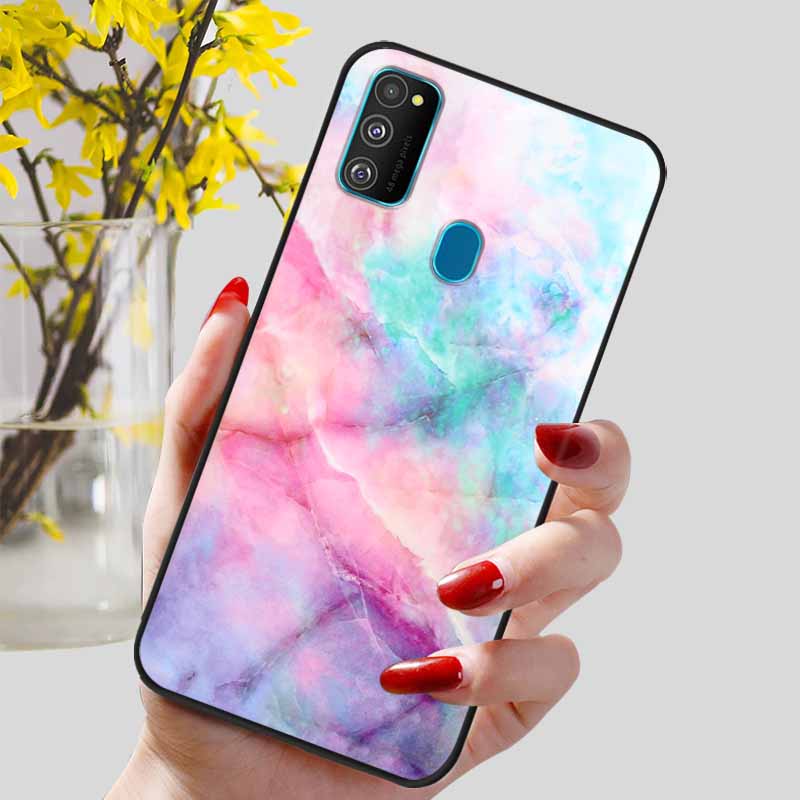 Funda para Samsung Galaxy M21 Funda Trasera de Silicona TPU Suave para Fundas de Teléfono Galaxy A21S M30S M31 M 21 M21S M31S Carcasas Negras Coques