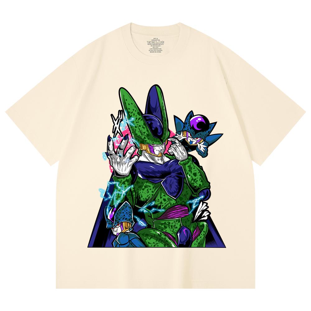 230 Gsm 100% Cotton Dragon Ball V29 Cell Print Unisex Heavy Cotton T Shirt