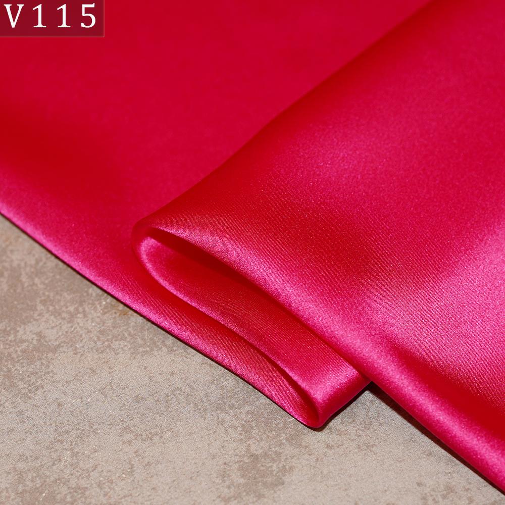 HYSK Natural Genuine Pure 100% Silk Crepe Satin Fabric Silk China Duchess Plain Brown by Meter for Dress Bedding Wedding