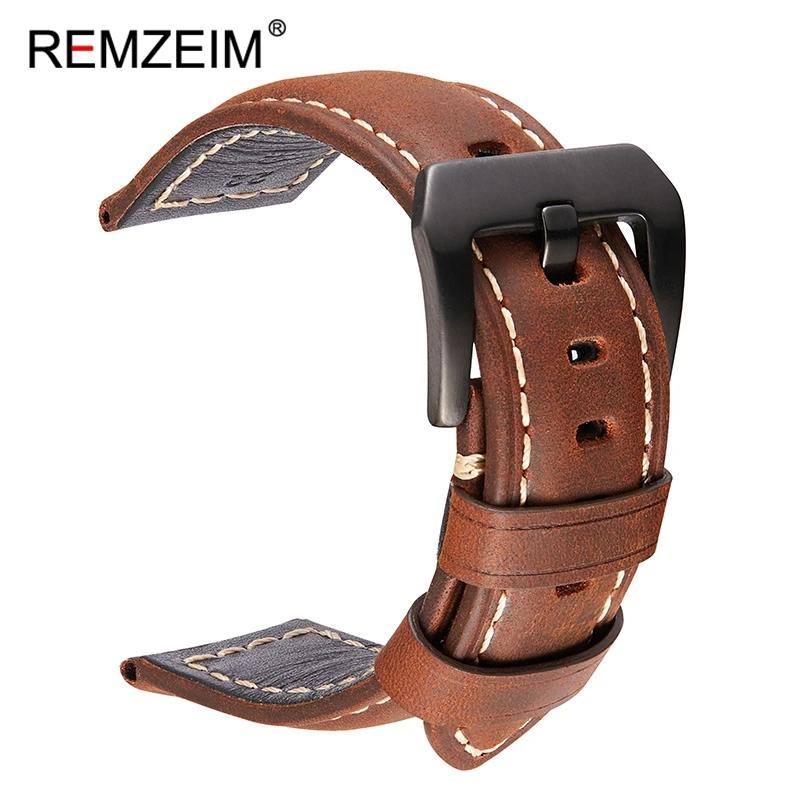 

20мм 22мм 24мм 26мм Ремешок из кожи Crazy Horse ручной работы Женский Мужской Ремешок для часов из коровьей кожи Аксессуары для часов Стальная пряжка Зеленый 26mm