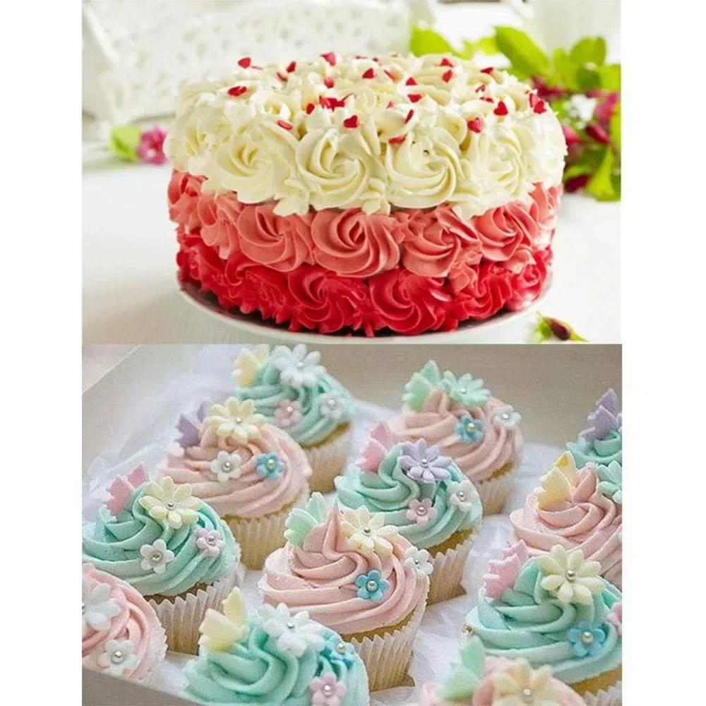 For  1 Set of 5 Large Stainless Steel Pipe Nozzles for Baking DIY Set Cake Decoration