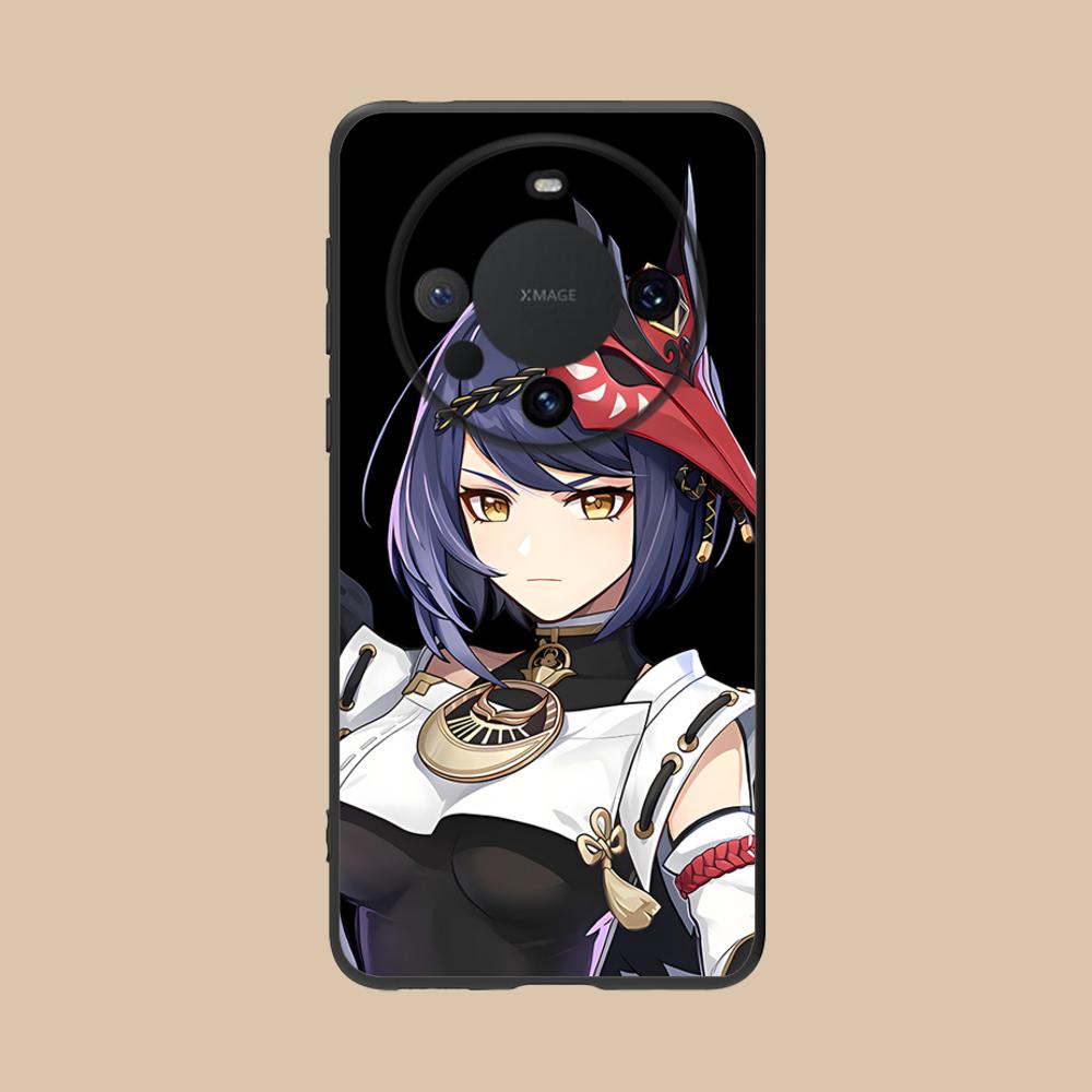 Game GI Kujou Sara Mobile Phone Case for Huawei Mate 60 50 40 30 20 10 Pro Plus Lite E 5G Colorful Printing Cover Cover Luxury