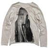2025 Herbst/Winter Damen Distressed Dunkler Stil Porträt Print Langarm Top