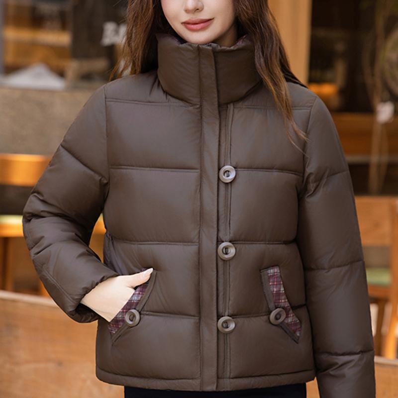 Divatos Női Téli Kabátok Plus Size Elegáns Laza Vastag Meleg Rövid Parkák Női Dzseki