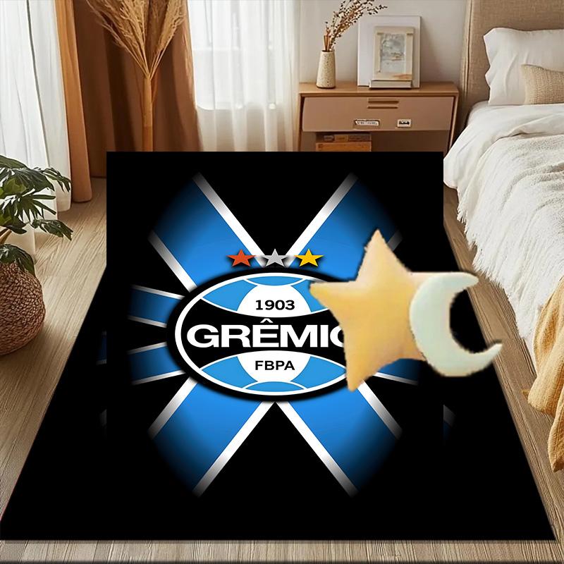 Gre-mio Football Badge Printed Office Carpet Chair Cushion Entryway Rug, Rugs for Living Room, Bedroom Christmas gifts