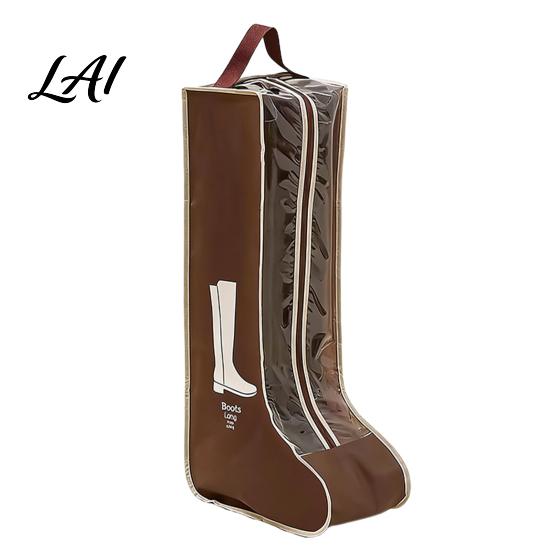 Travel Boot Organizer Boots Storage Bag with Zipper And Handle Portable Transparent PVC Dust Visible Footwear Protector Proof Organizer Dust-proof