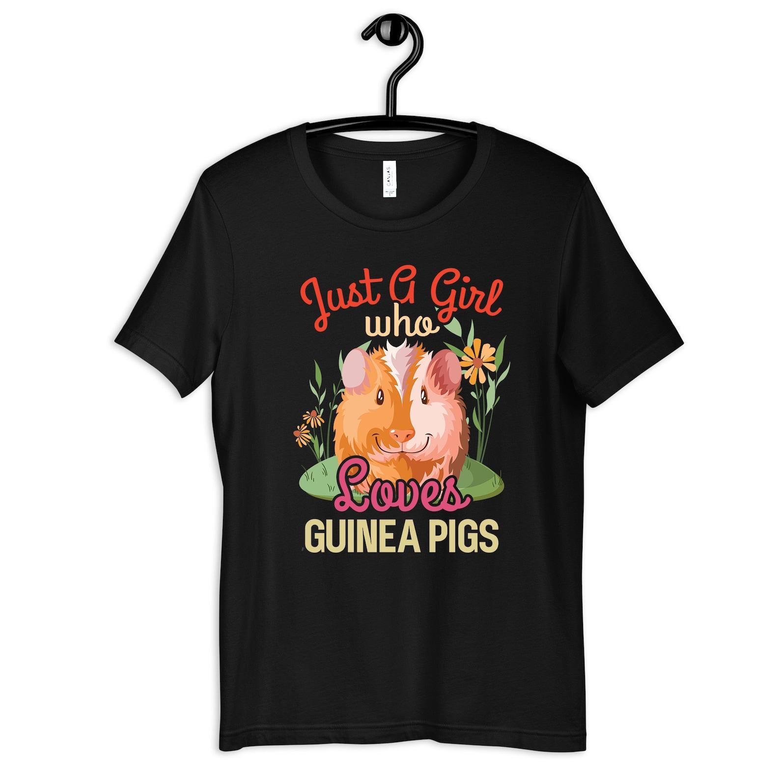 Girl Who Loves Guinea Pigs Shirt, Guinea Pig Girl T-Shirt, Kids Tee, T-shirt L