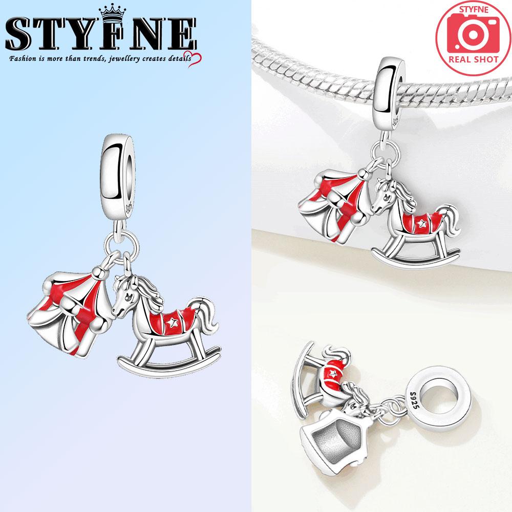 Kupfer Vergnügungspark Trojanisches Pferd Holländische Windmühle Anhänger Perlen Anhänger Für Original Armband Frau Mädchen Schmuck