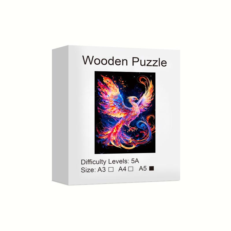 Colorful Bird Wooden Puzzle for Jigsaw Lover, Uniquely Stress Relieves Toys, Christmas Birthday Gift Home Decor Family Game