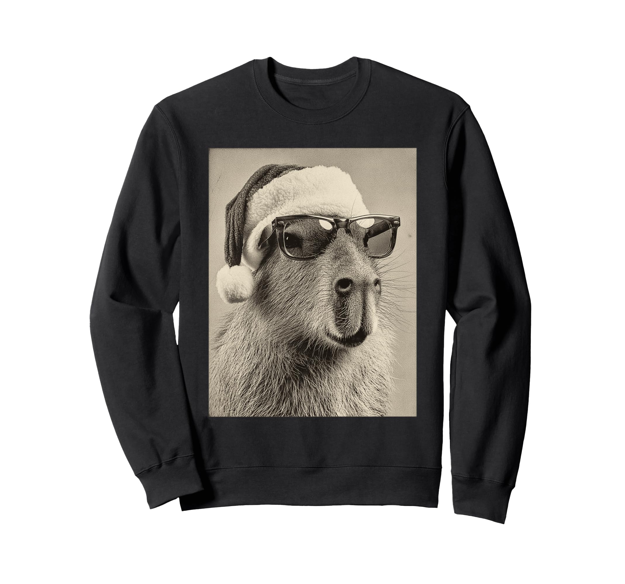 

Funny Capybara Sunglasses Retro Christmas Festive Animal Sweatshirt