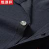 Hengyuanxiang Men's Mid-Aged & Elderly Summer Casual Short Sleeve Shirt Two-Piece Set