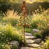 Decorative Garden Stake for Plants Vintage Metal Lady Trellis Iron Girl Shaped Plant Support Stake Outdoor Artistic Sculpture Climbing Flower