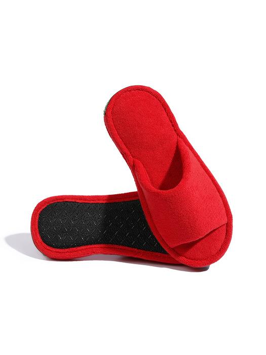 REMY-J [Remy J] Pretty Indoor Slippers, Office Living Room Slippers, Noise-Reducing Color Slippers, Love Room Shoes (+Dust Bag, Gift Wrapping) Love (Red) M (Women s)