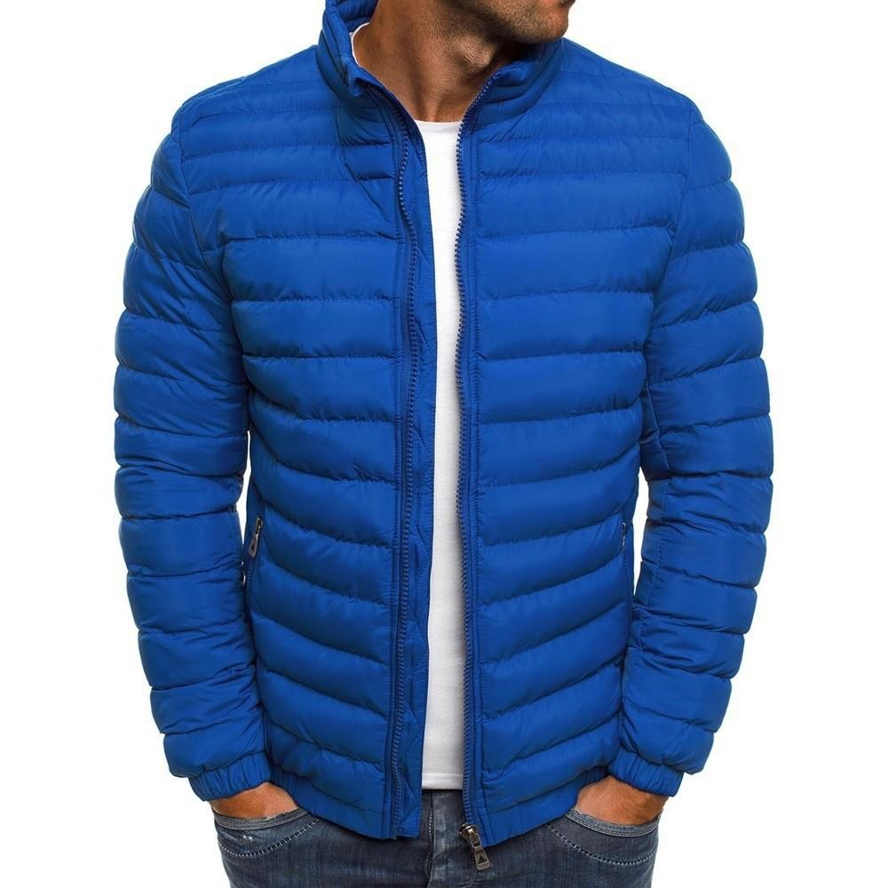 Autumn and Winter New Solid Color Cotton-padded Jacket Simple Atmosphere Men's Cotton Clothes