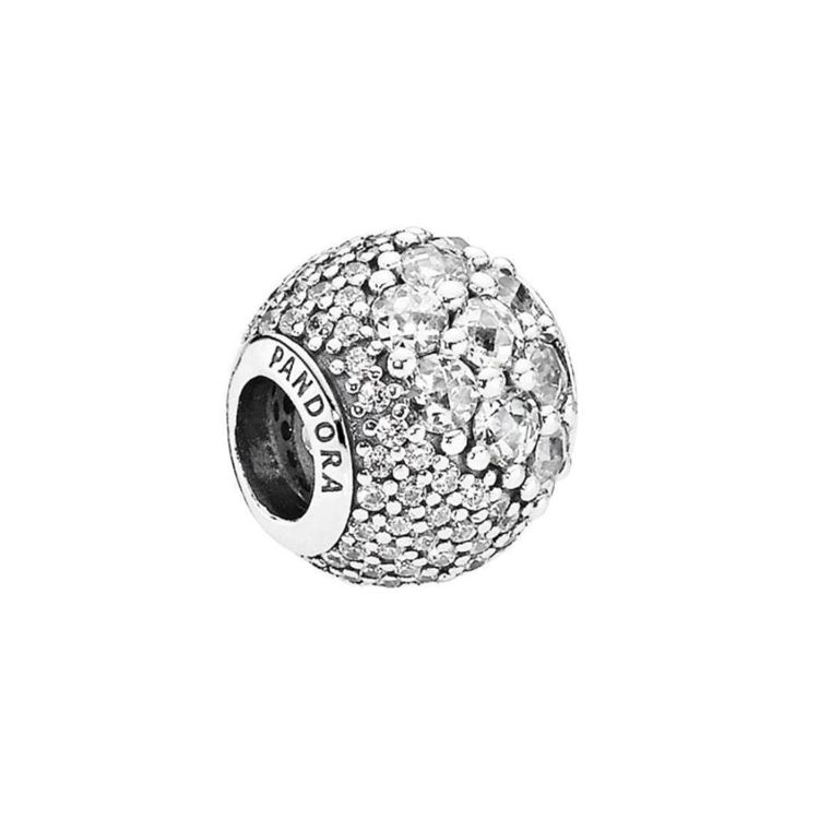 Pandora Magic Pavé Set 925 Silver Charm Women Charm 797032CZ Box,F,Silver