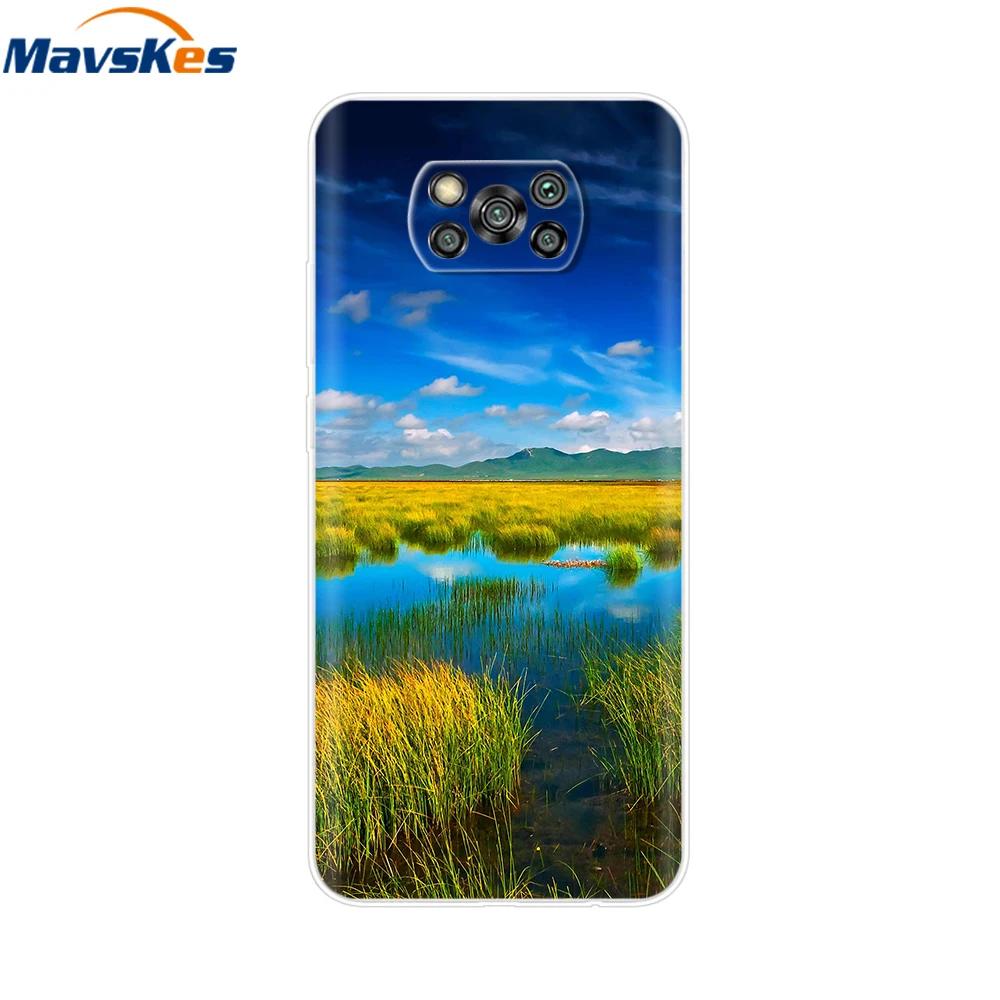 Flower Phone Case For Xiaom Poco X3 NFC Cute Heart Cartoon Funda For Poco X3 Pro Soft TPU Cover For Poco X3 NFC PocoX3 Pro Shell