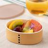 Yamanaka Lacquerware Bento Oval Microwave and Dishwasher Natural Made In Box, 230ml, Wappa-style, Shape, Safe, Wood, Japan, M18181-4