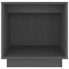Table de chevet - Maison Exclusive - Gris - Bois de pin massif - 40x30x40 cm