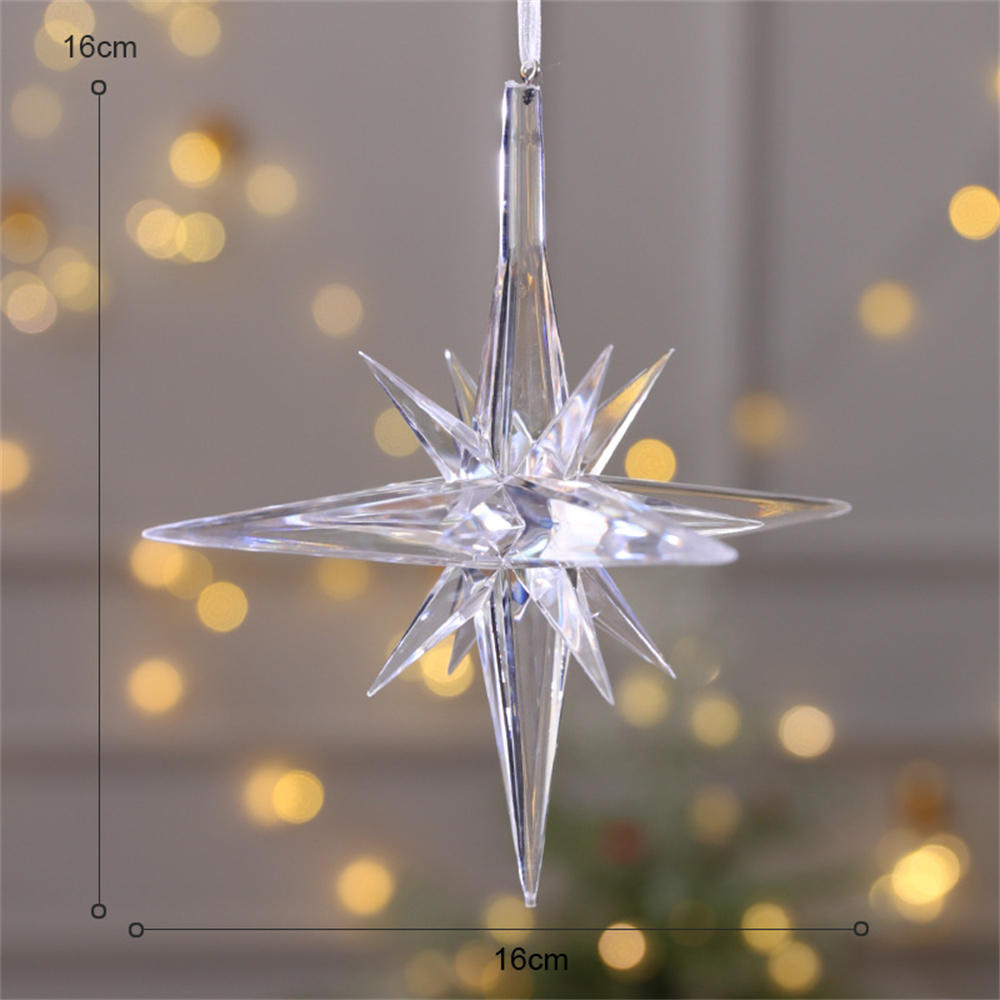 Acrylic Acrylic Snowflake Icicle Ornaments White Lifelike Drop Pendants Crystal Christmas Deer Pendant Xmas Tree New Year 2025