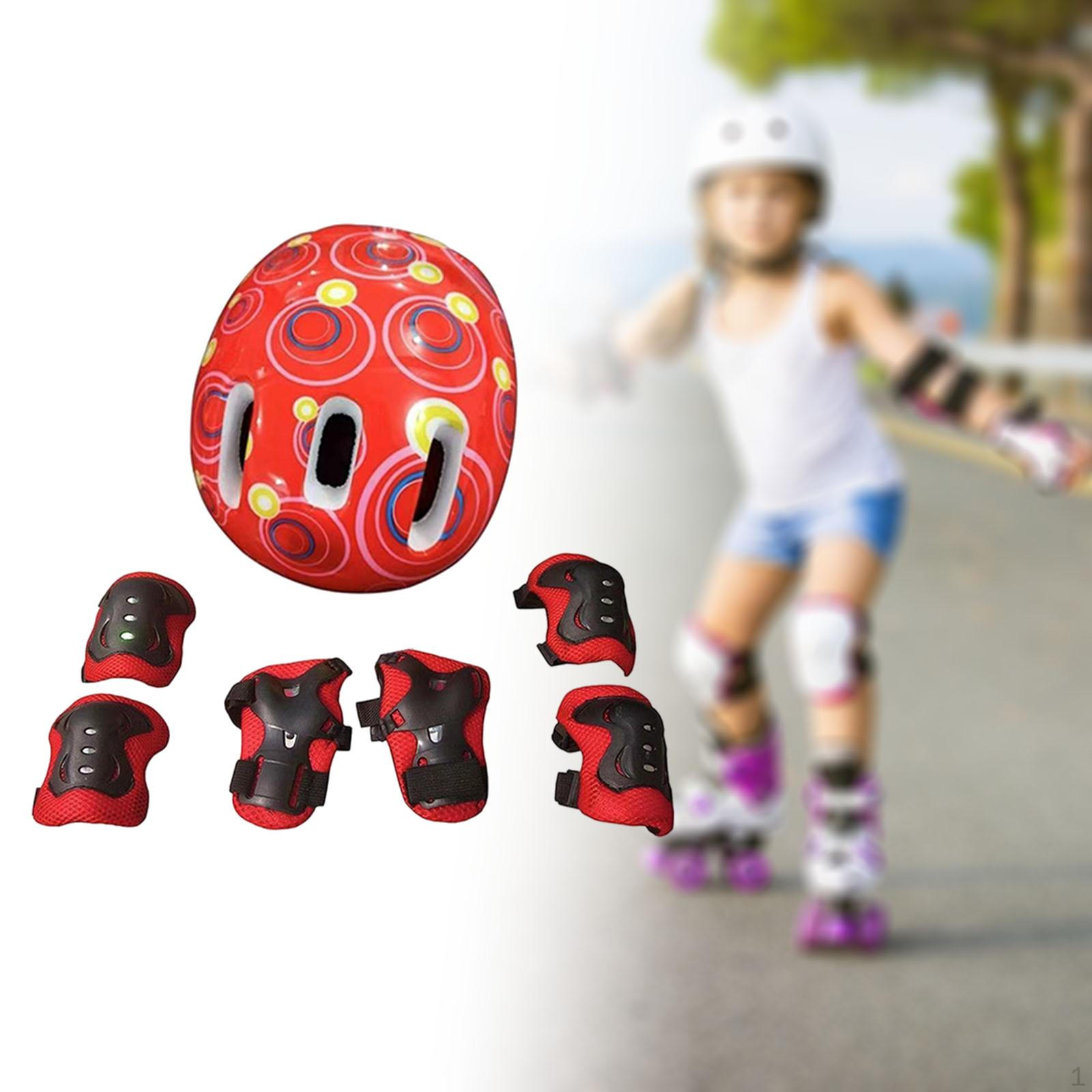 Kids Bike Helmet Set Sport Protective Gear for Skate Cycling Outdoor Sports