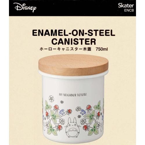 Skater Enamel Canister Wooden Lid 750ml My Neighbor Totoro ENC8-A