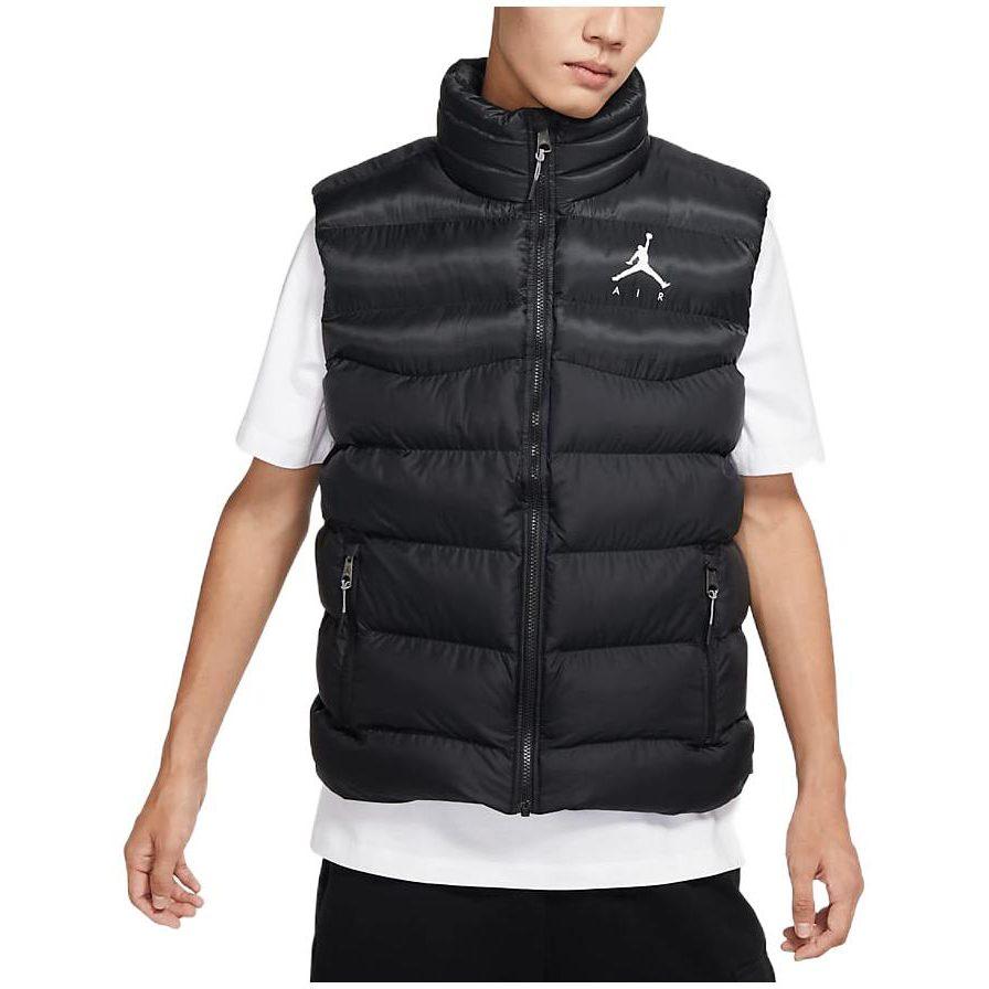 Jordan Jumpman Men's Logo Print Zip-Up Puffer Vest Black CN4268-015