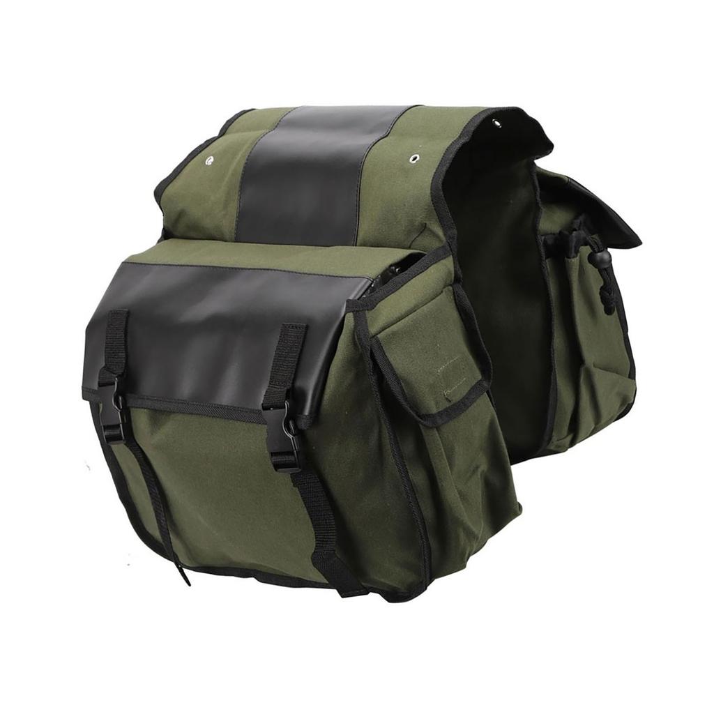 Cycling Side Bags Canvas Bike Commuting Bag Saddle Bags Large Capacity Bike Rear Rack Carrier for Outdoor
