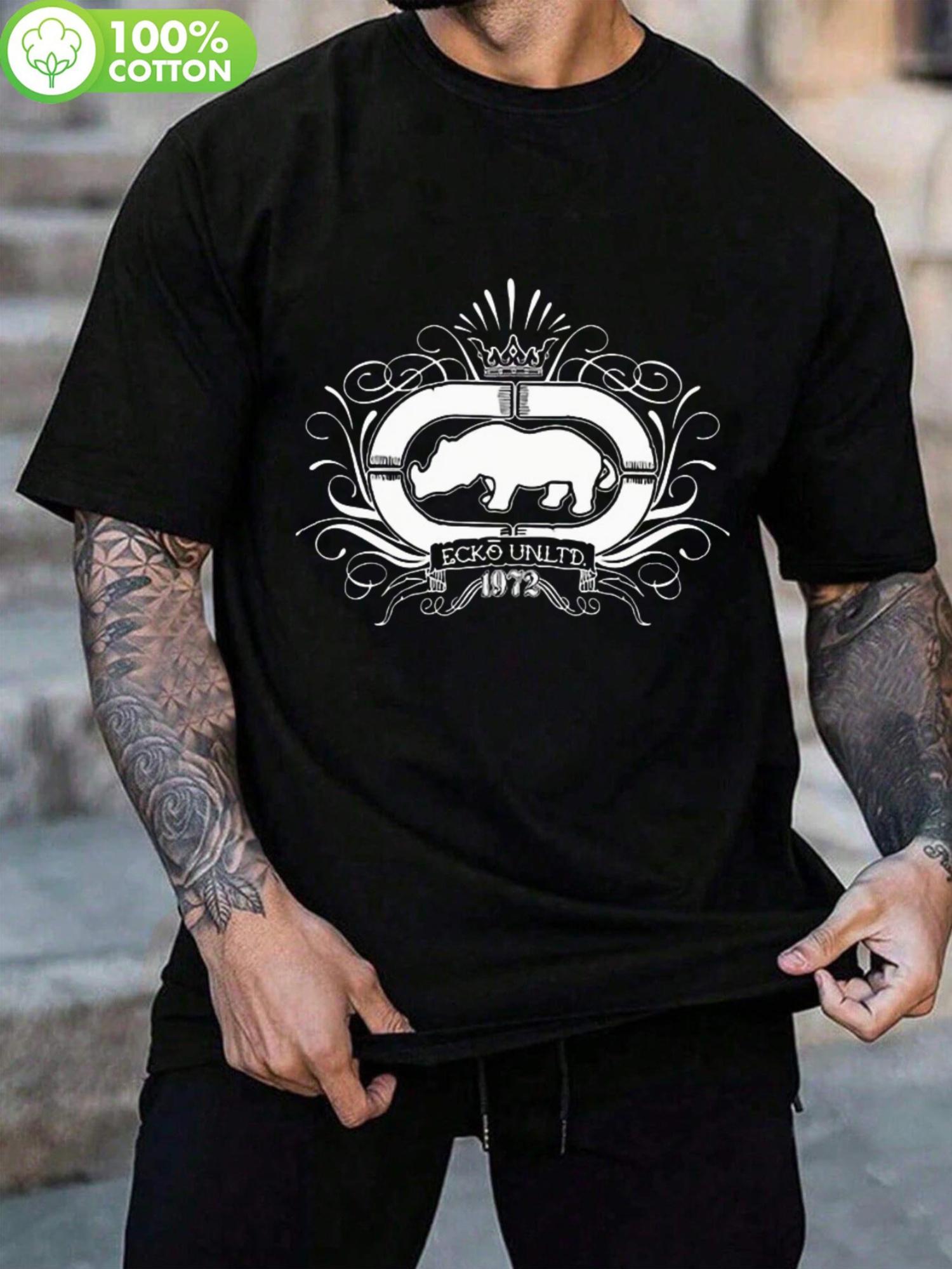 Rhino Emblem Cotton T-shirt - Stretchy L