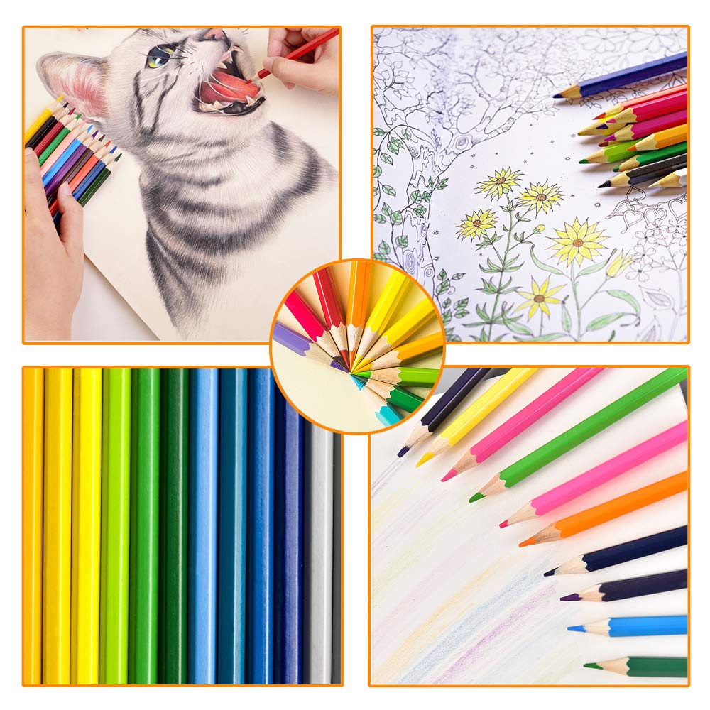 Farbig 50 für Malbücher für Erwachsene Malbedarf empfohlen als Souvenir für und Schule für Schulunterricht Bleistiftspitzer Bleistifte, Farben, Bücher, Set,