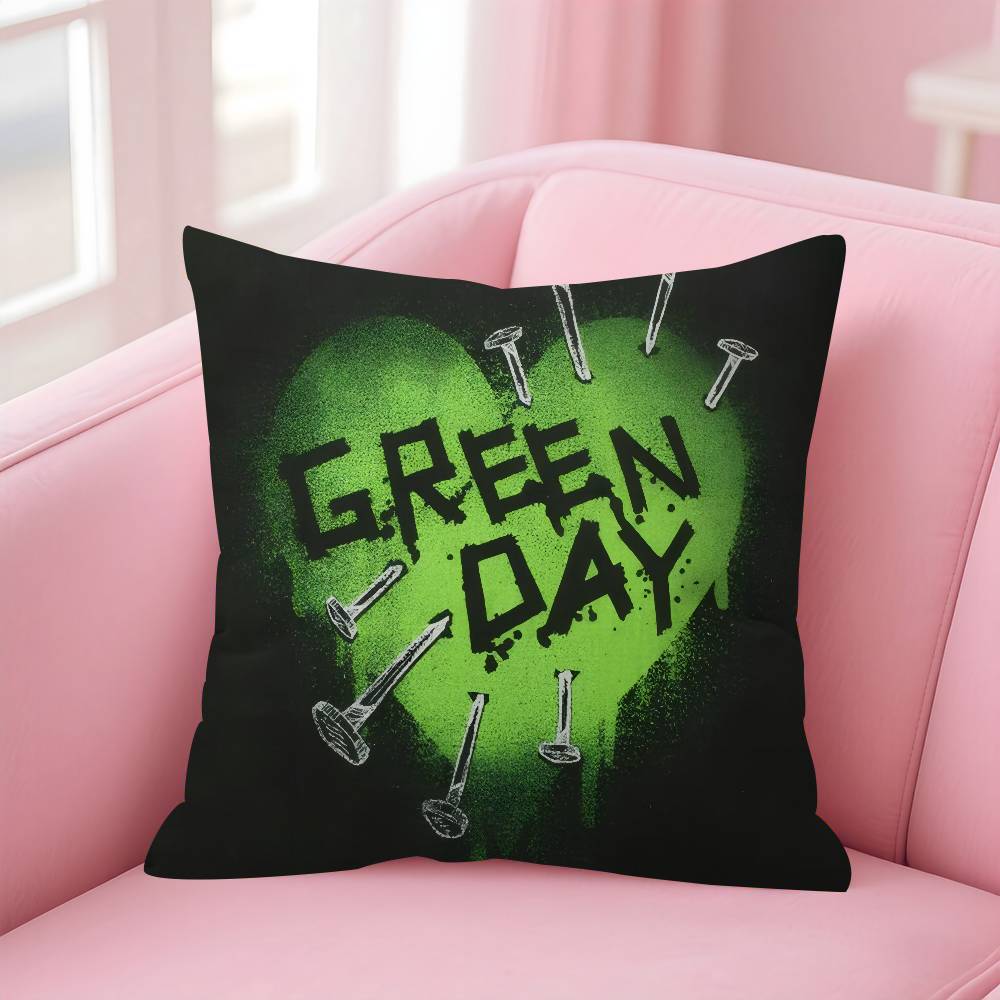 

ROCK Green Day logo Pillowcases Home Bedding Decorative Pillow Cover Wedding Super Soft Pillow Case 30x30 cm