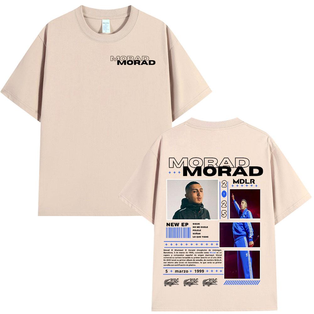 Rapper Morad MDLR 2025 Tour T Shirt Fashion Hip Hop Vintage Short Sleeve Tshirts Unisex Women Casual Cotton Tshirt Streetwear