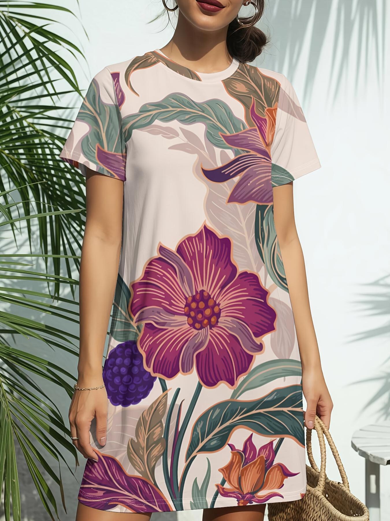 

Women s New Crew Neck Short Sleeve T-Shirt Dress. American Trend Digital Print. Casual ; Versatile for Spring and Summer. Elegant ; Chic Women s Dess 6XL дубильная кора
