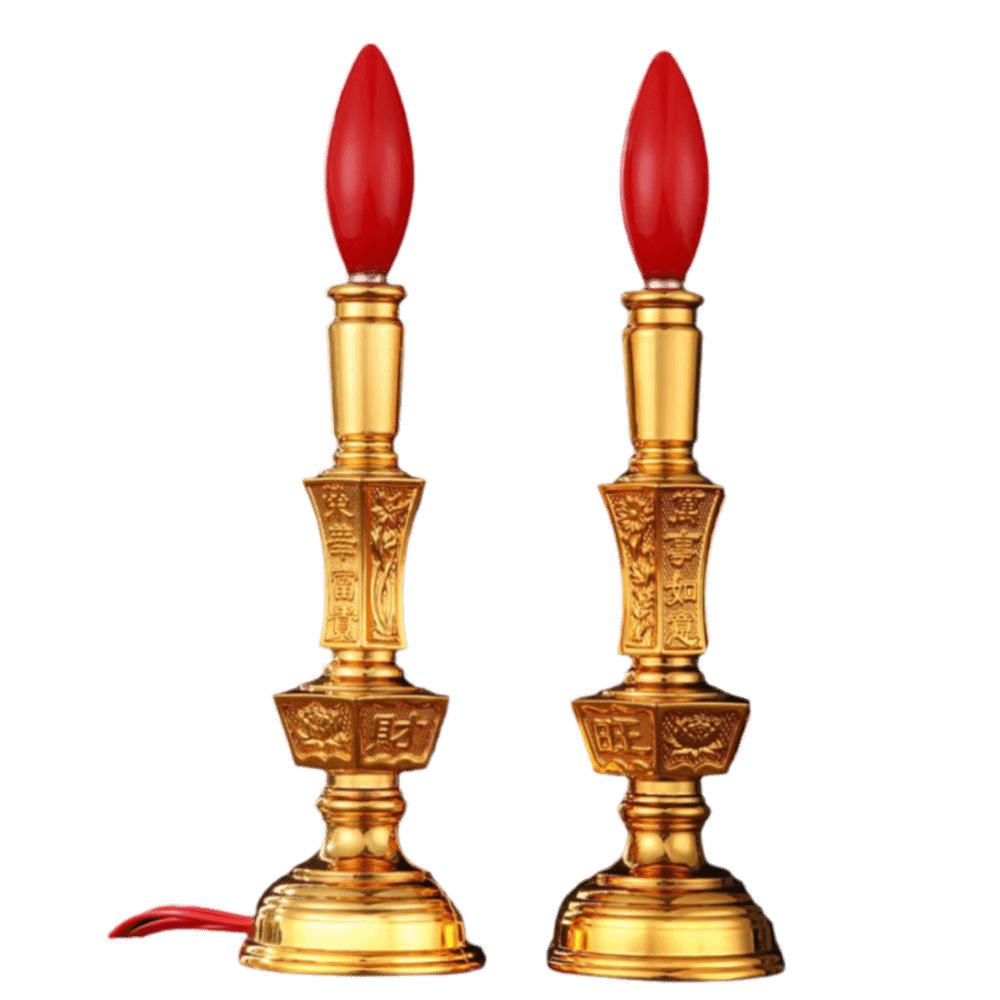 2pcs 8.27x2.28in Decorative Light LED Auspicious Flower Lamp Hotel & Tea House