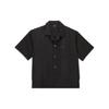 X Trophy Room Collaboration SS24 Solid Color Button Breathable Lightweight Knit Short Sleeve Shirt Men Shirts Black FQ3847-010