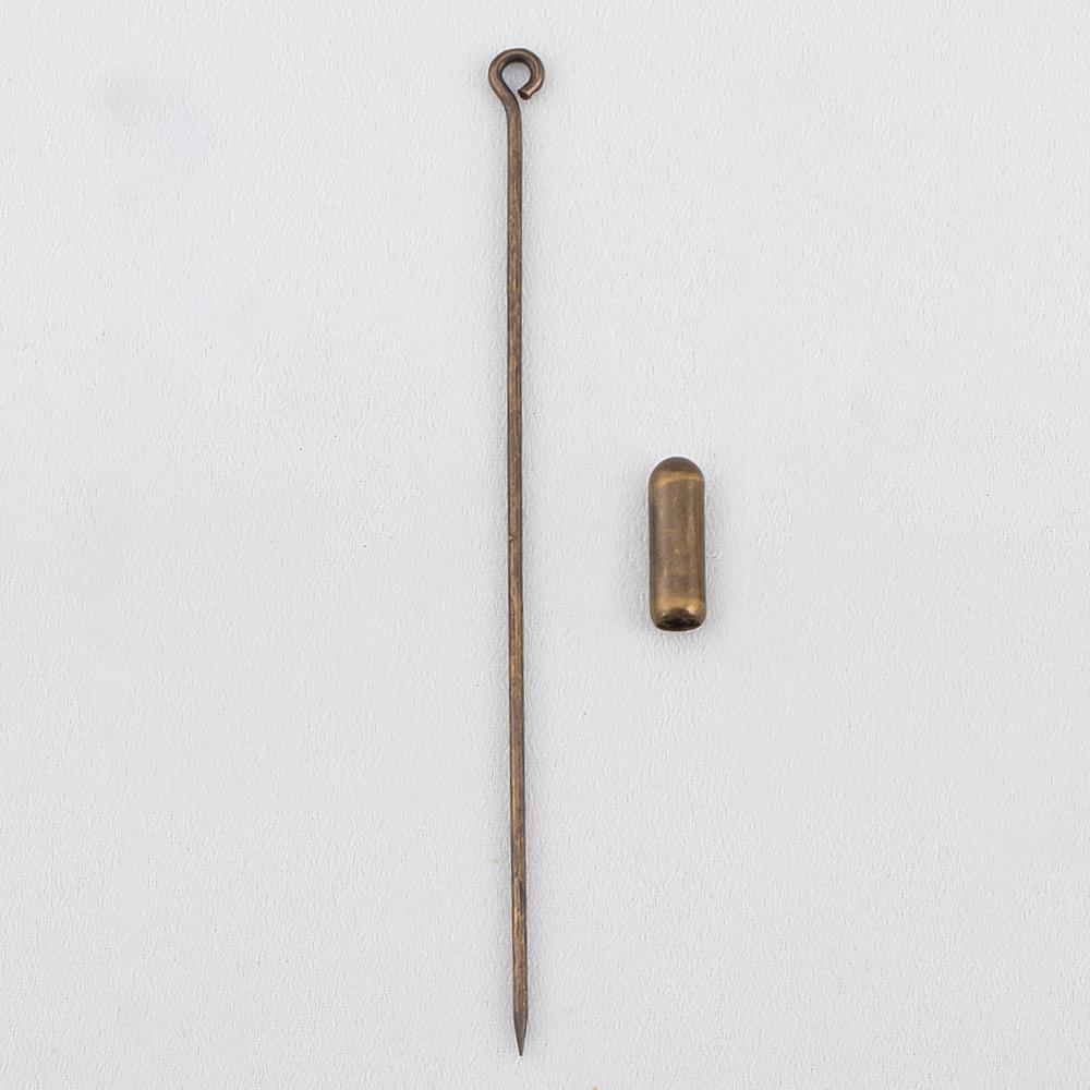 20pcs/lot 50/70mm Stick Metal Brooch Base Pin Safety Stopper Needle for DIY Lapel Badges Hat Jewelry Making Accessories Supplies